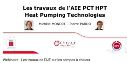 SAVE THE DATE - 4ème webinaire sur les activités de l'AIE HPT "Heat Pumping Technologies" organisé par le CETIAT