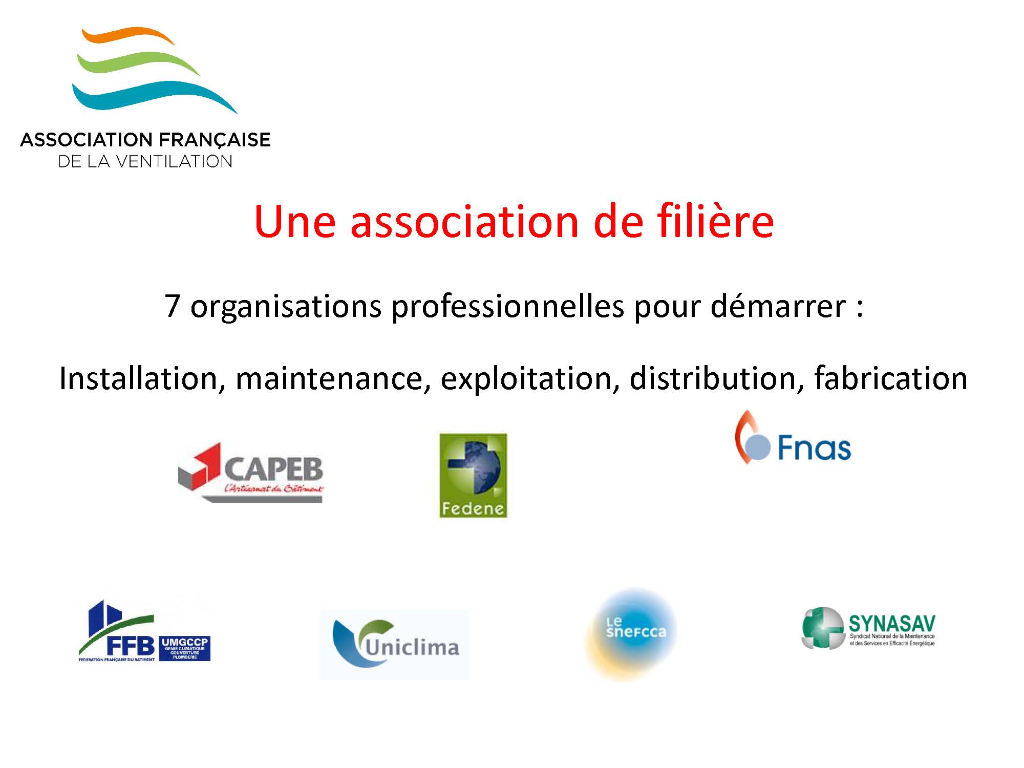 L'AFPAC adresse ses félicitations et voeux de réussite à l'Association française de la ventilation