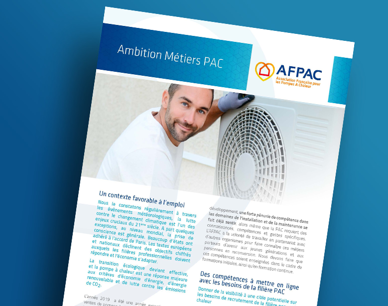 La Fiche Ambition Métiers PAC de l'AFPAC