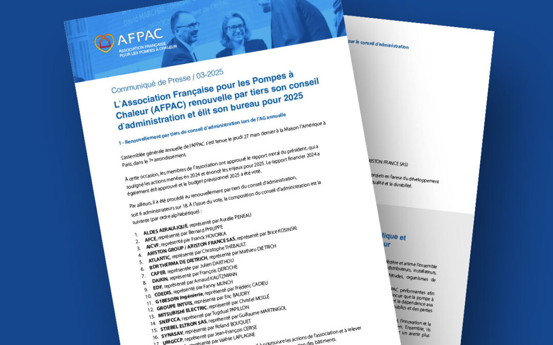 L’Afpac renouvelle par tiers  son Conseil d’Administration et élit son Bureau pour 2025