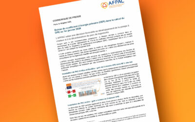 Communiqué de presse – Baisse du coefficient d’énergie primaire (CEP) dans le calcul du DPE au 1er janvier 2026.